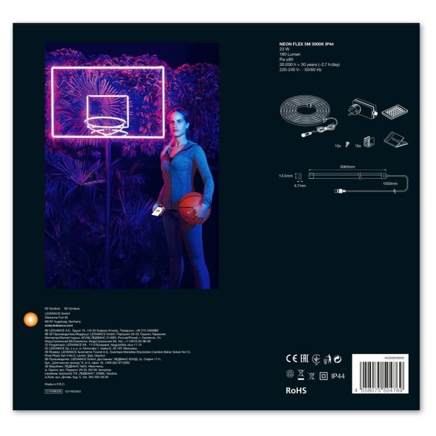 Ledvance - LED RGB prigušiva spoljašnja traka FLEX 5m LED/23W/230V IP44 + daljinski upravljač