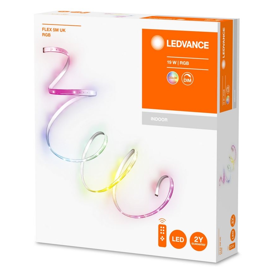 Ledvance - LED RGB Prigušiva traka FLEX 5m LED/19W/230V + Daljinski upravljač