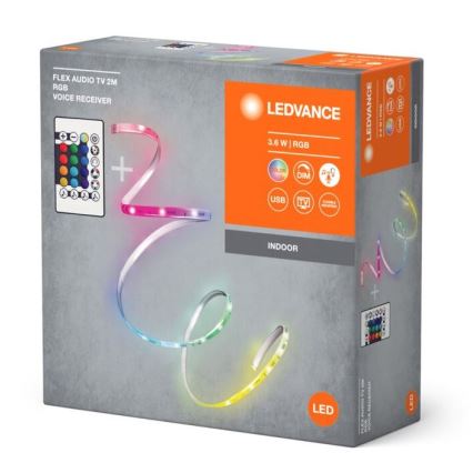 Ledvance - LED RGB Prigušiva traka za TV FLEX AUDIO 2m LED/3,6W/5V + Daljinski upravljač