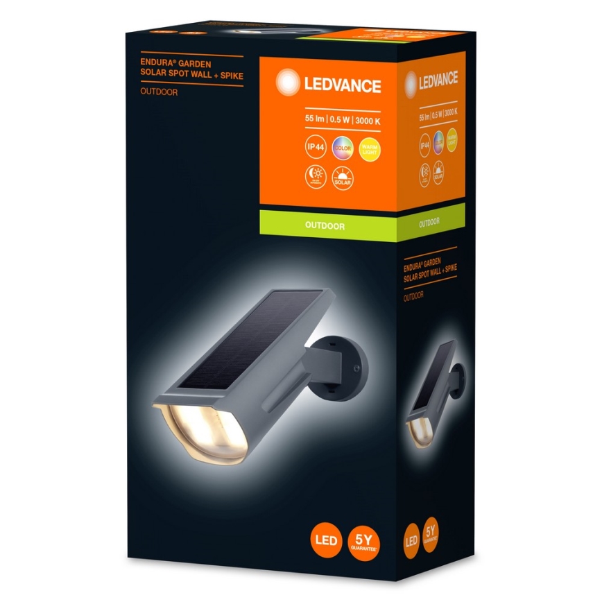 Ledvance - LED RGB Solarna lampa sa senzorom ENDURA LED/0,5W/3,6V 1200 mAh IP44