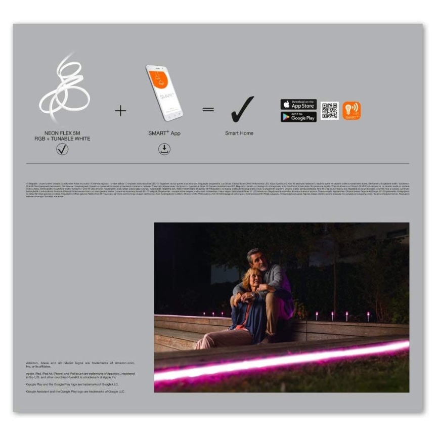 Ledvance - LED RGB+TW Prigušiva spoljašnja traka SMART+ FLEX 5m LED/20W/230V 2700K-6500K IP44 Wi-Fi