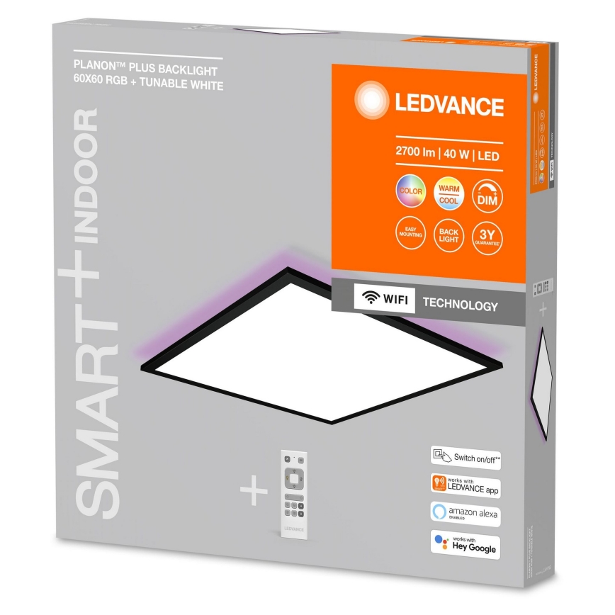Ledvance - LED RGBW prigušiva plafonska lampa SMART+ PLANON LED/40W/230V Wi‑Fi + daljinski upravljač