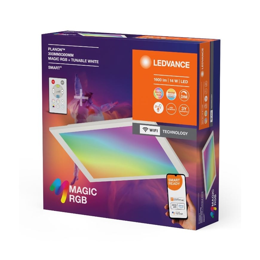 Ledvance - LED RGBW prigušiva stropno svetlo SMART+ MAGIC LED/14W/230V 2700-6500K Wi-Fi + daljinski upravljač