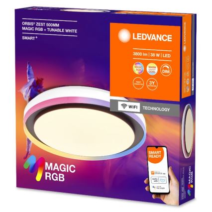 Ledvance - LED RGBW prigušiva plafonska svetiljka SMART+ MAGIC LED/38W/230V 2700-6500K Wi-Fi