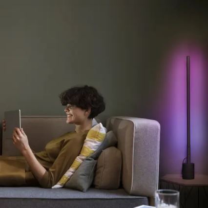 Ledvance - LED RGBW Prigušiva podna lampa SMART+ FLOOR LED/8W/230V 2700-6500K Wi-Fi crna + daljinski upravljač
