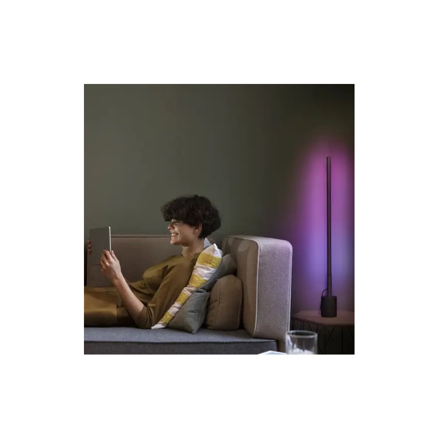 Ledvance - LED RGBW Prigušiva podna lampa SMART+ FLOOR LED/8W/230V 2700-6500K Wi-Fi crna + daljinski upravljač
