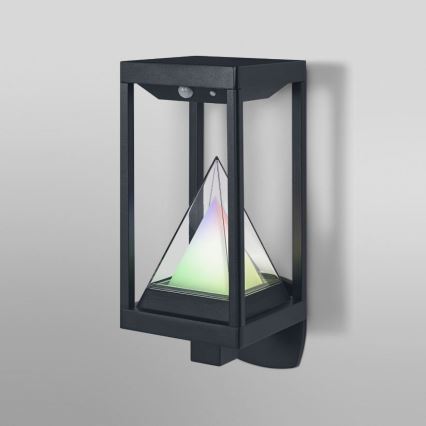 Ledvance - LED RGBW Prigušiva solarna zidna lampa sa senzorom SMART+ ALPS LED/6W/3,7V 3000K IP44