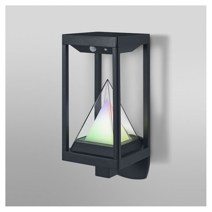 Ledvance - LED RGBW Prigušiva solarna zidna lampa sa senzorom SMART+ ALPS LED/6W/3,7V 3000K IP44