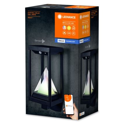 Ledvance - LED RGBW Prigušiva solarna zidna lampa sa senzorom SMART+ ALPS LED/6W/3,7V 3000K IP44