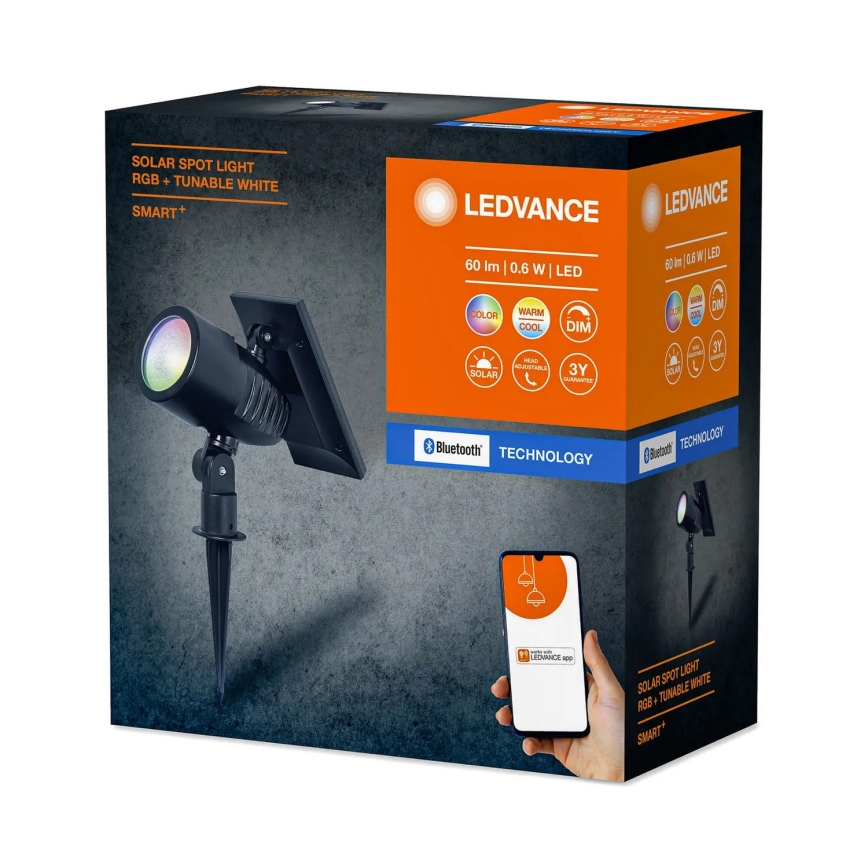 Ledvance - LED RGBW Prigušiva solarna lampa SMART+ SOLAR LED/0,6W/3,7V 2000 mAh 3000-6500K IP44