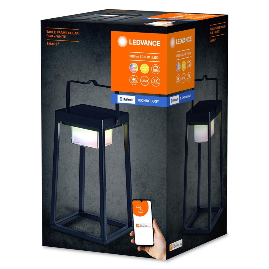 Ledvance - LED RGBW Prigušiva solarna lampa SMART+ TABLE LED/2,5W/3,7V 2200 mAh IP44