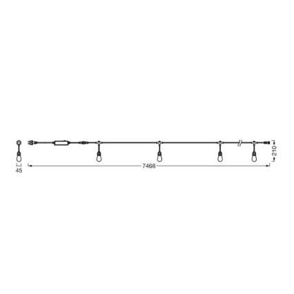 Ledvance - LED RGBW prigušiva spoljašnja svetlosna girlanda SMART+ STRING 12xLED/0,37W/230V IP44 Wi-Fi