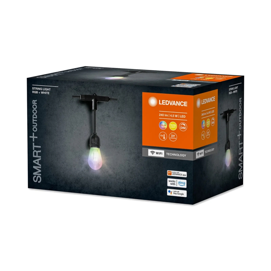 Ledvance - LED RGBW prigušiva spoljašnja svetlosna girlanda SMART+ STRING 12xLED/0,37W/230V IP44 Wi-Fi