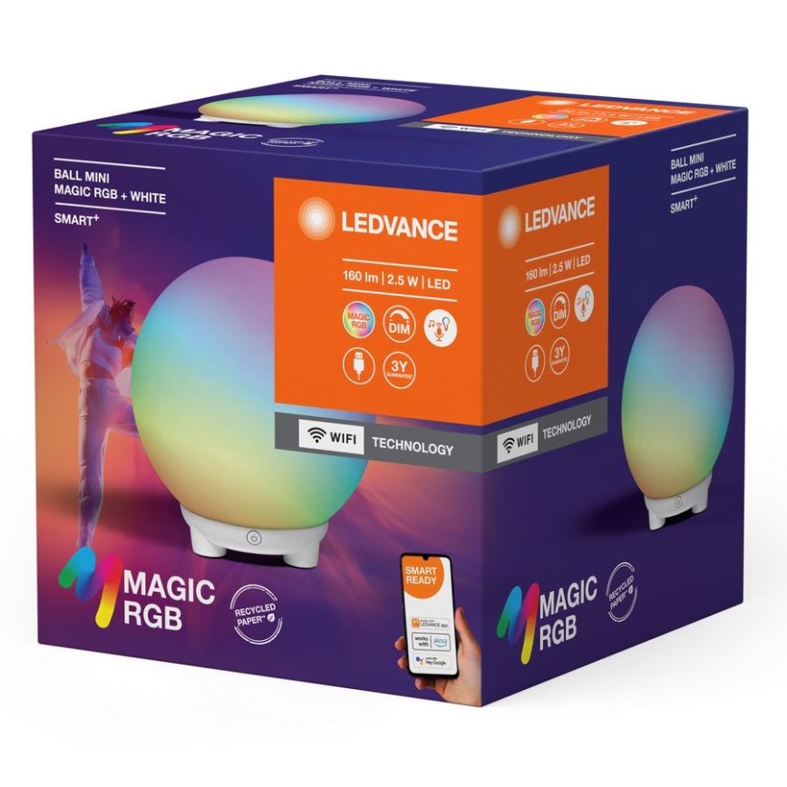 Ledvance - LED RGBW Prigušiva punjiva stona lampa SMART+ MAGIC LED/2,5W/5V 2200-6500K Wi-Fi