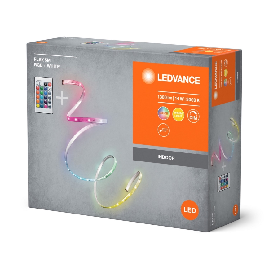 Ledvance - LED RGBW Prigušiva traka FLEX 5m LED/14W/230V + Daljinski upravljač