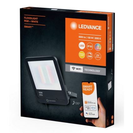 Ledvance - LED RGBW Prigušivi spoljni reflektor SMART+ FLOODLIGHT LED/100W/230V IP65 Wi-Fi