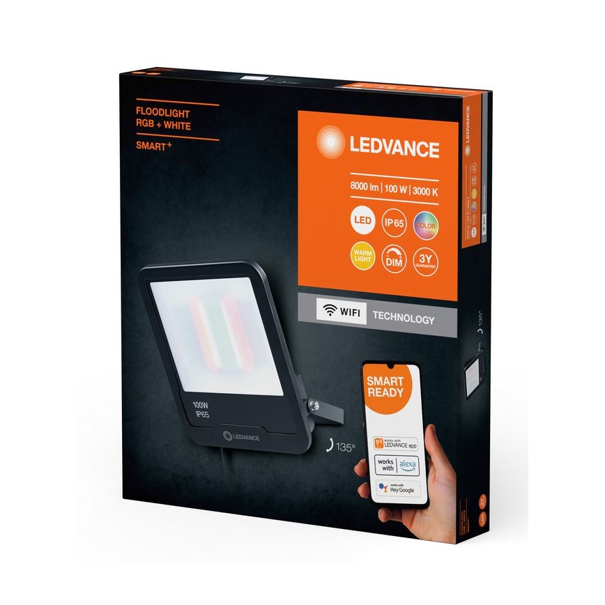 Ledvance - LED RGBW Prigušivi spoljni reflektor SMART+ FLOODLIGHT LED/100W/230V IP65 Wi-Fi
