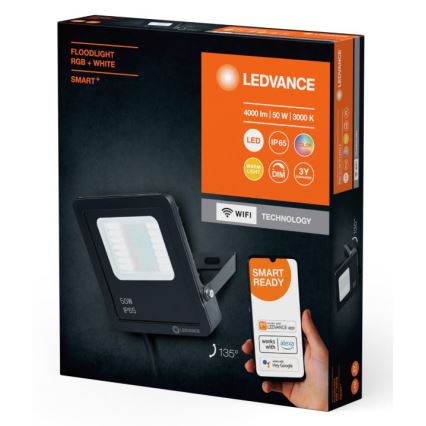 Ledvance - LED RGBW Prigušivi spoljni reflektor SMART+ FLOODLIGHT LED/50W/230V IP65 Wi-Fi