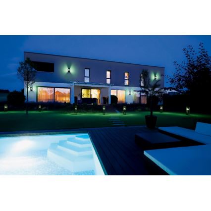 Ledvance - LED RGBW Prigušiva solarna zidna lampa sa senzorom za pokret i dan/noć SMART+ ALPS LED/6W/3,7V 2200 mAh 3000K IP44