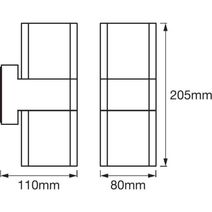 Ledvance - LED RGBW Spoljna zidna svetiljka SMART+ CUBE LED/13,5W/230V IP44 Wi-Fi