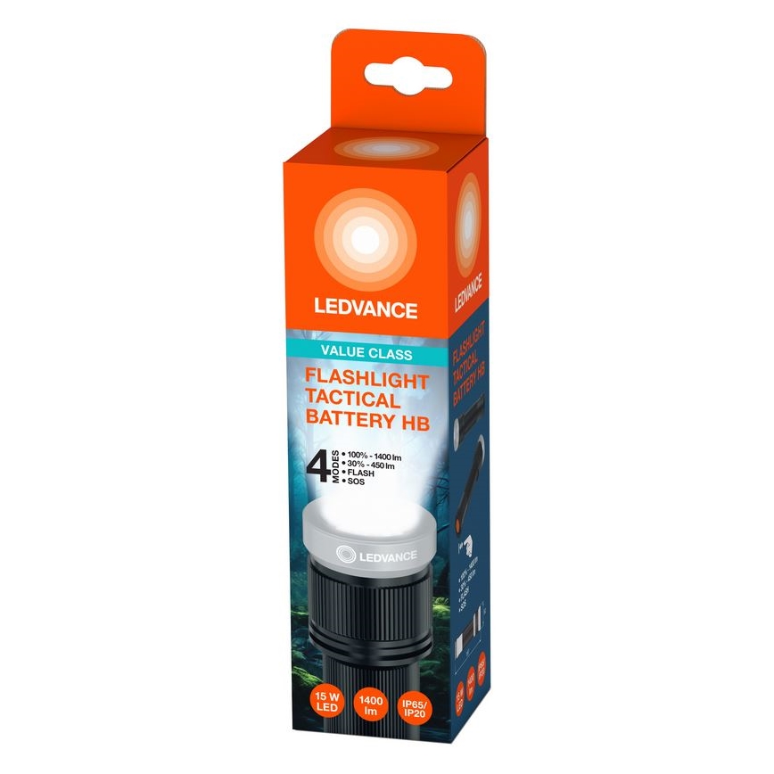 Ledvance - LED Ručna lampa FLASHLIGHT LED/15W/6xAAA IP65