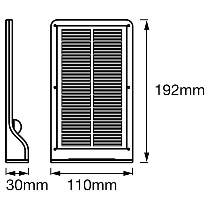 Ledvance - LED Solarna zidna lampa sa senzorom DOORLED LED/3W/3,3V 2000 mAh IP44