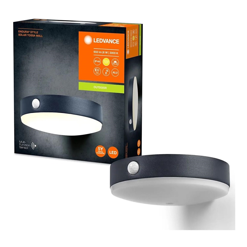 Ledvance - LED Solarna zidna lampa sa senzorom ENDURA STYLE LED/6W/3,7V 1420 mAh IP44
