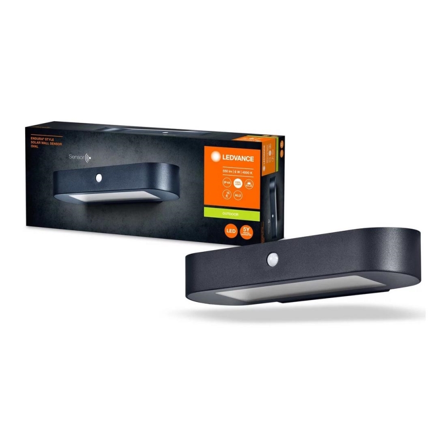 Ledvance - LED Solarna zidna lampa sa senzorom ENDURA STYLE LED/6W/7,4V 2000 mAh IP44