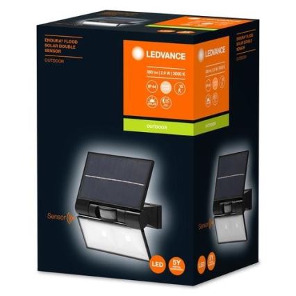 Ledvance - LED Spoljašnji solarni zidni reflektor sa senzorom FLOOD LED/2,9W/3,7V 2600 mAh IP44