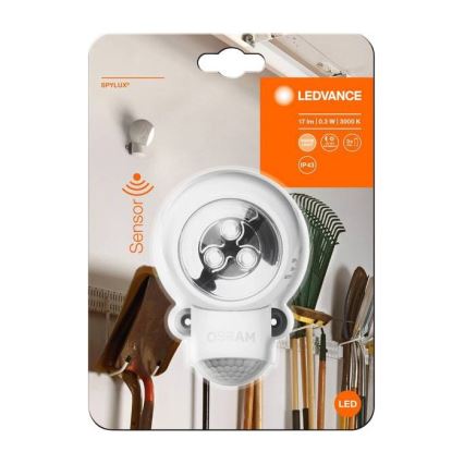 Ledvance -LED Spoljašnja lampa za orijentaciju sa senzorom SPYLUX LED/0,3W/3xAA IP43
