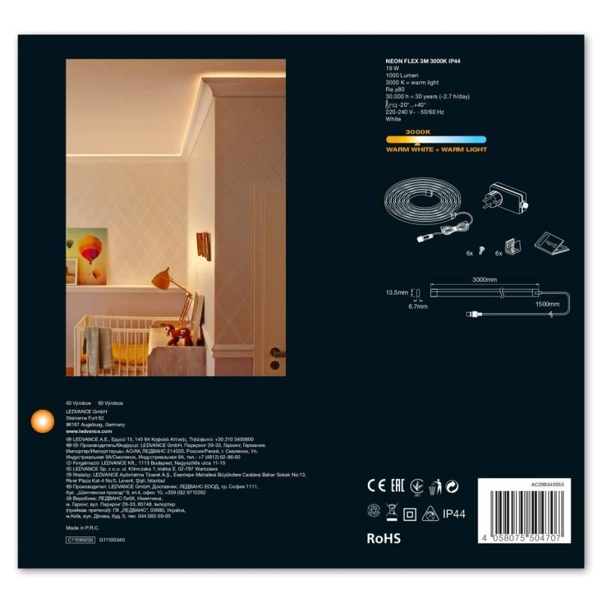 Ledvance - LED Spoljašnja traka FLEX 3m LED/19W/230V IP44