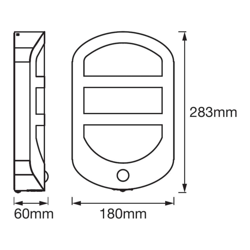 Ledvance - LED spoljašnje zidno svetlo sa senzorom PLATE LED/12,5W/230V IP44