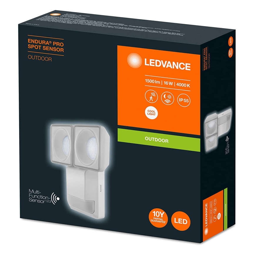 Ledvance - LED spoljašnje zidno svetlo sa senzorom SPOT 2xLED/8W/230V IP55