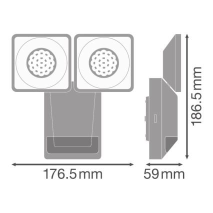 Ledvance - LED spoljašnje zidno svetlo sa senzorom SPOT 2xLED/8W/230V IP55