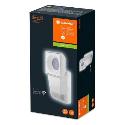 Ledvance - LED spoljašnje zidno svetlo sa senzorom SPOT LED/8W/230V IP55 belo