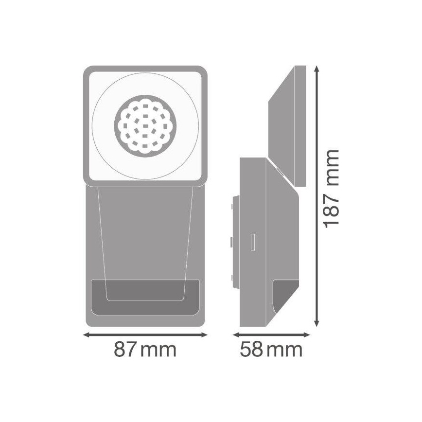Ledvance - LED spoljašnje zidno svetlo sa senzorom SPOT LED/8W/230V IP55 belo