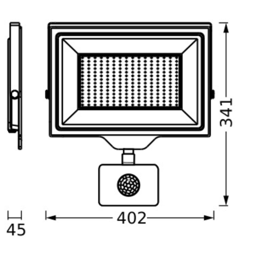 Ledvance - LED Spoljašnji zidni reflektor sa senzorom FLOODLIGHT ESSENTIAL LED/200W/230V IP65