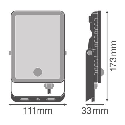 Ledvance - LED Spoljašnji zidni reflektor sa senzorom FLOODLIGHT LED/20W/230V IP65