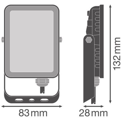 Ledvance - LED spoljašnji zidni reflektor FLOODLIGHT LED/10W/230V 6500K IP65