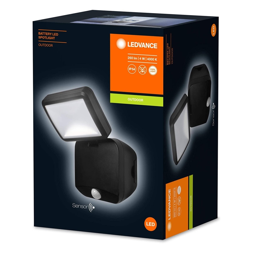 Ledvance - LED Spoljašnji zidni reflektor sa senzorom SPOTLIGHT LED/4W/4xD IP54
