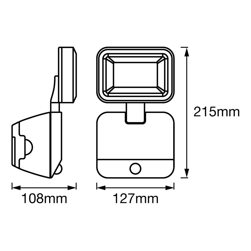 Ledvance - LED Spoljašnji zidni reflektor sa senzorom SPOTLIGHT LED/4W/4xD IP54