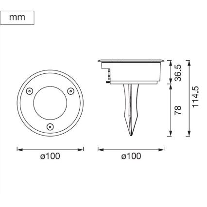 Ledvance - LED Spoljna lampa ENDURA HYBRID SPIKE LED/1W/12V IP44