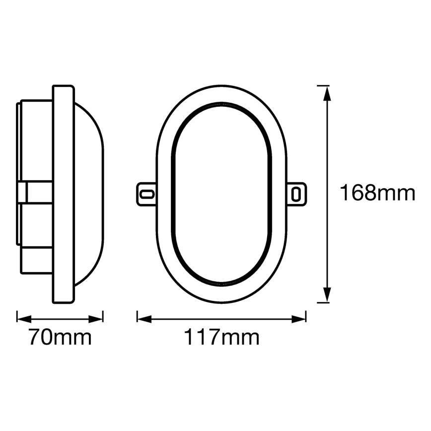Ledvance - LED Spoljna zidna lampa BULKHEAD LED/6W/230V IP54 crno