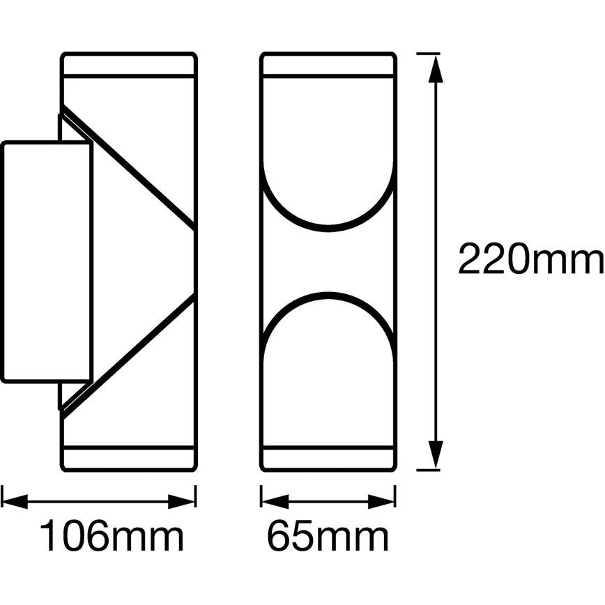 Ledvance - LED Spoljna zidna lampa ENDURA 2xLED/13W/230V IP44