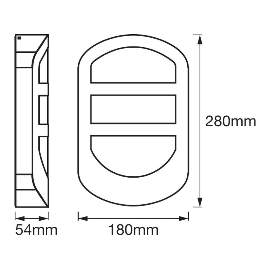 Ledvance - LED Spoljna zidna lampa PLATE LED/12W/230V IP44