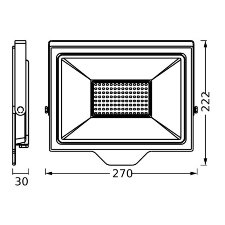 Ledvance - LED Spoljašnji zidni reflektor FLOODLIGHT ESSENTIAL LED/100W/230V IP65
