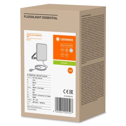 Ledvance - LED Spoljašnji zidni reflektor FLOODLIGHT ESSENTIAL LED/10W/230V IP65