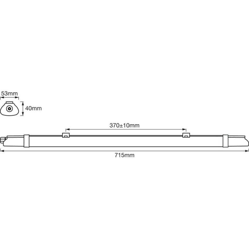 Ledvance - LED tehnička armatura DAMP LED/9W/230V IP65