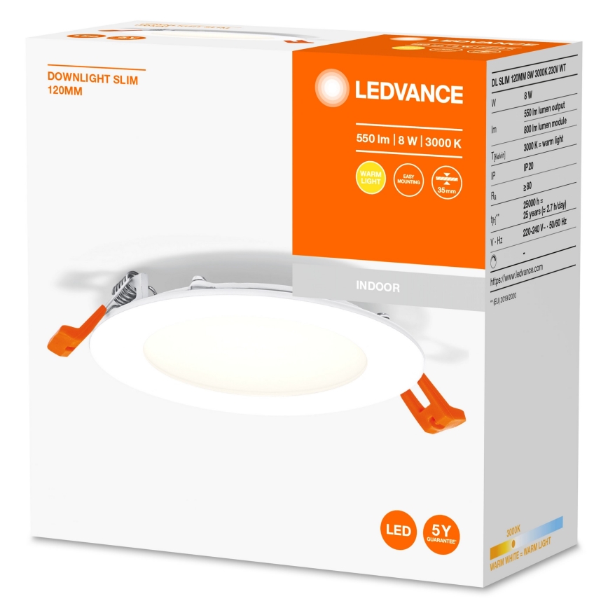 Ledvance - LED Ugradbena lampa SLIM LED/8W/230V 3000K