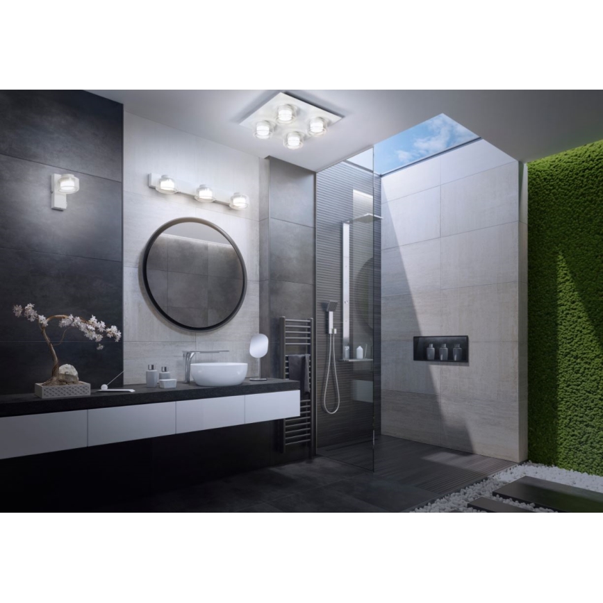 Ledvance - LED Zidna lampa za kupatilo ORBIS FLAME 2xLED/5,5W/230V 3000/4000K IP44 bela